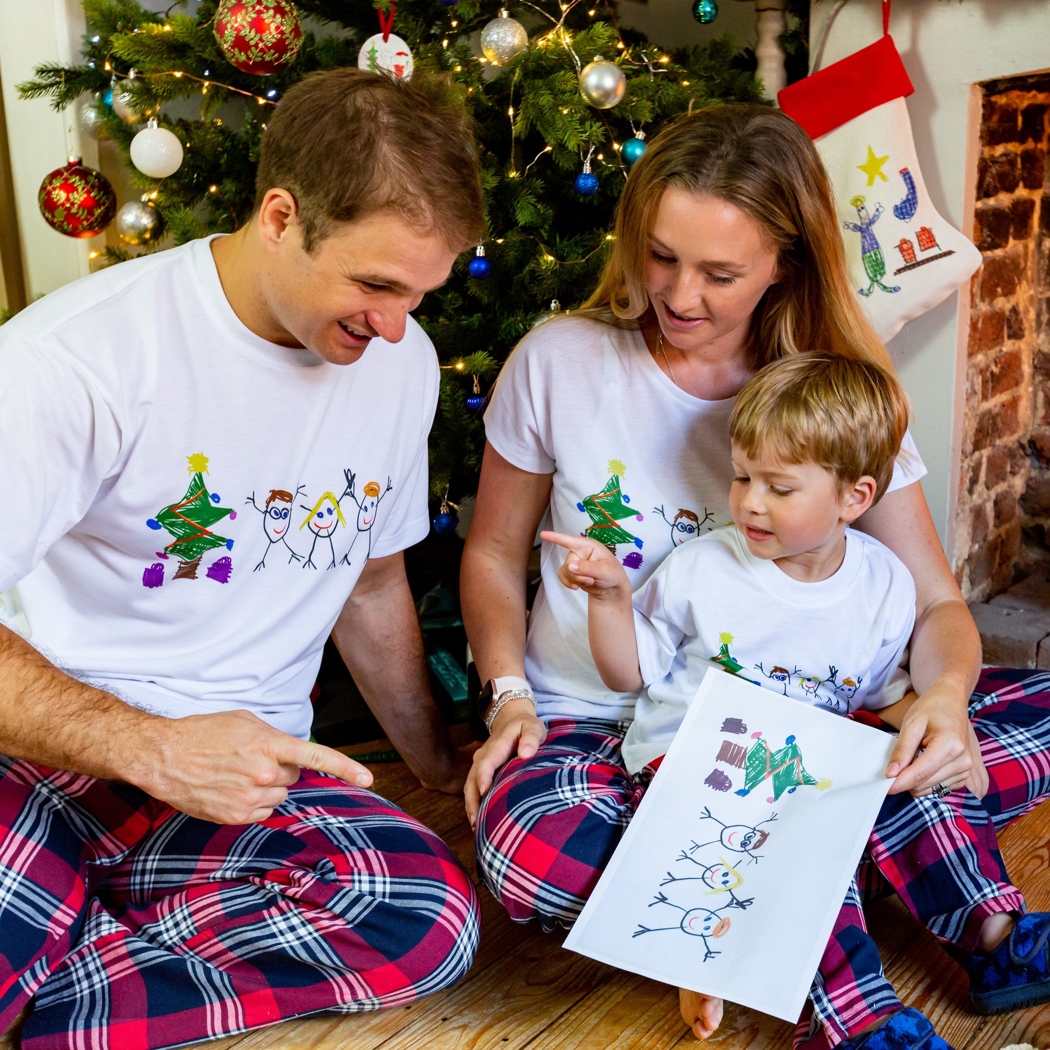 Family Matching Adult Kids Christmas Pyjamas Xmas Nightwear